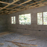 Classroom construction at Natema Primary School
